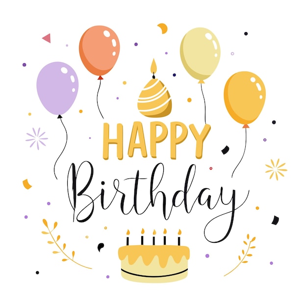 Gelukkige verjaardag felicitatie kaart vector illustratie