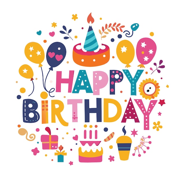 Gelukkige verjaardag Greeting card vector illustratie