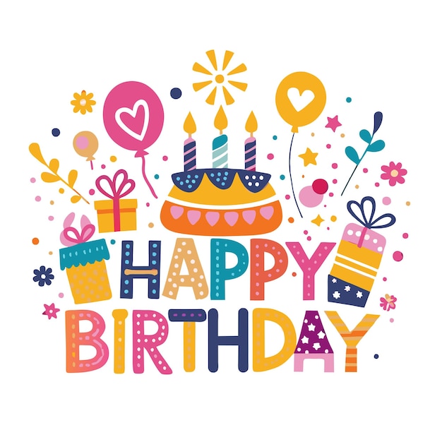 Gelukkige verjaardag Greeting card vector illustratie