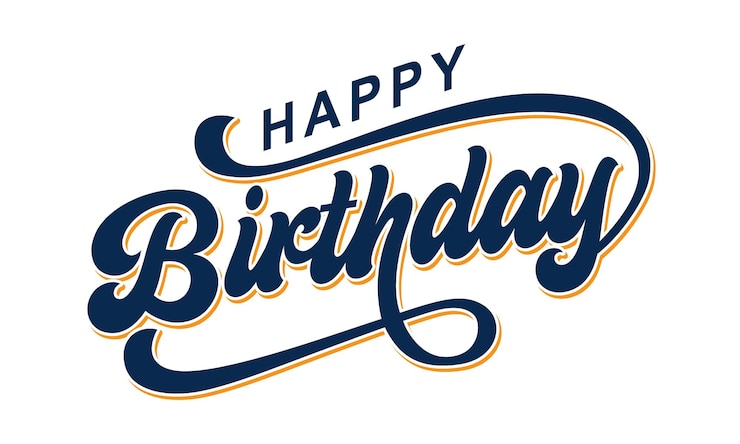 Vector gelukkige verjaardag kalligrafie tekst vector vakantie gelukkige geboorte dag typografie