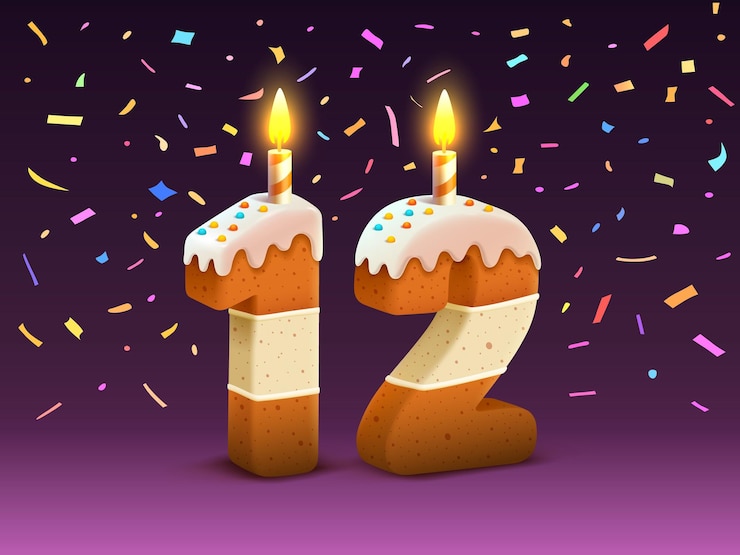 Vector gelukkige verjaardag persoon verjaardag verjaardag kaars met taart in de vorm van getallen vector