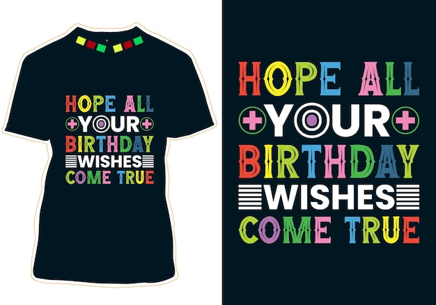 Gelukkige verjaardag T-shirt ontwerp Vector