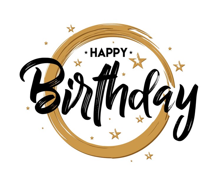 Vector gelukkige verjaardag - vintage typografie - handgeschreven, penseel pen belettering, voor groet