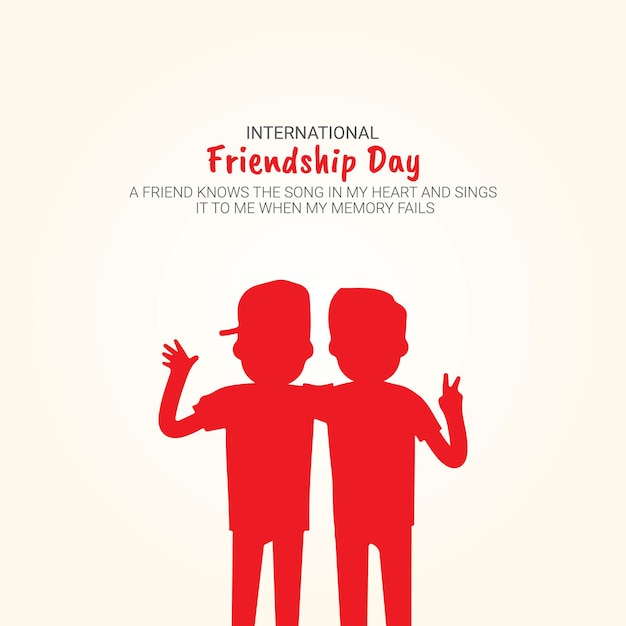 Gelukkige vriendschap dag typografie gratis vector