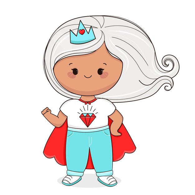 Vector gelukkige vrouwendag illustratie vector cute girl power