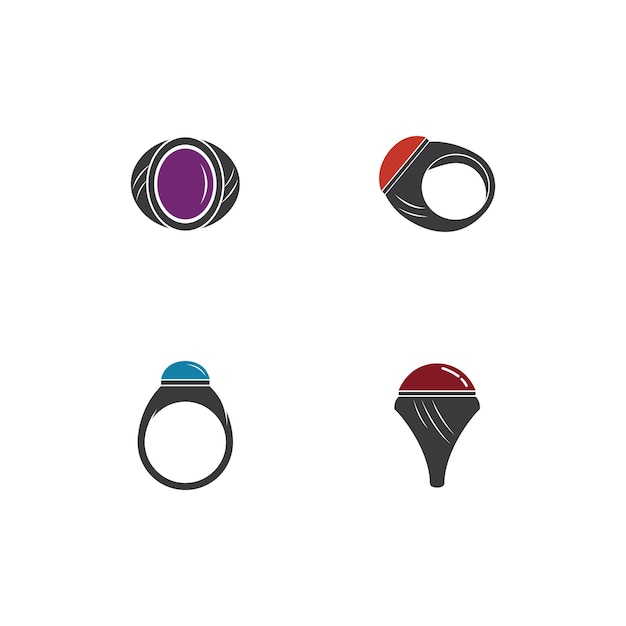 Gem rings commonly used by men logo vector