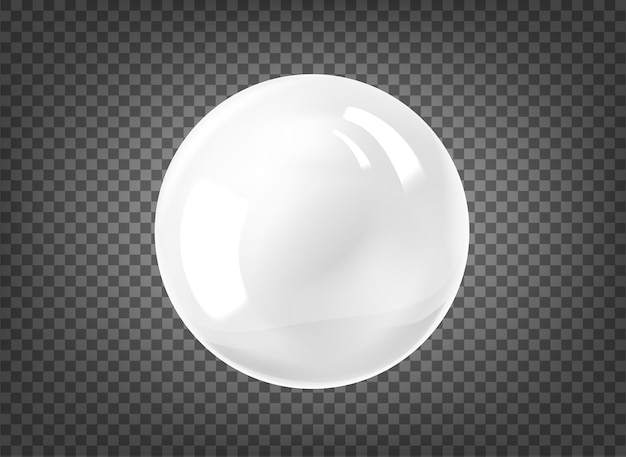 gem sphere on black transparent .