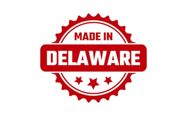 Gemaakt in Delaware Rubber Stempel