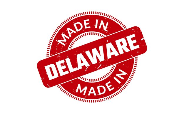 Gemaakt in Delaware Rubber Stempel