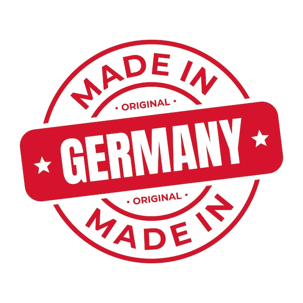 Gemaakt In Duitsland Stempel Logo Pictogram Symbool Ontwerp Zegel Nationale Originele Product Badge Vector