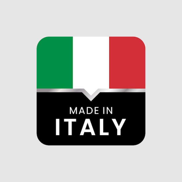 Gemaakt in Italië-label. voor logo-ontwerp, zegel, tag, badge, sticker, embleem, symbool, enz.