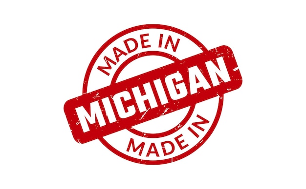 Vector gemaakt in michigan rubberstempel