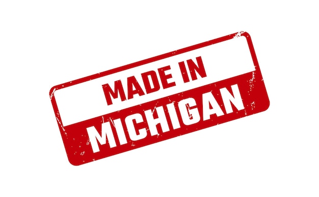 Vector gemaakt in michigan rubberstempel