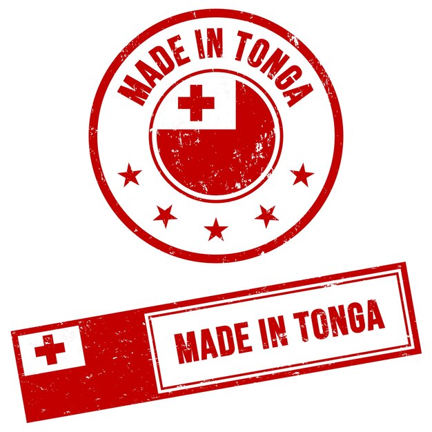 Vector gemaakt in tonga sign grunge stijl