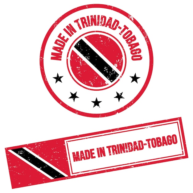 Vector gemaakt in trinidad en tobago sign grunge stijl