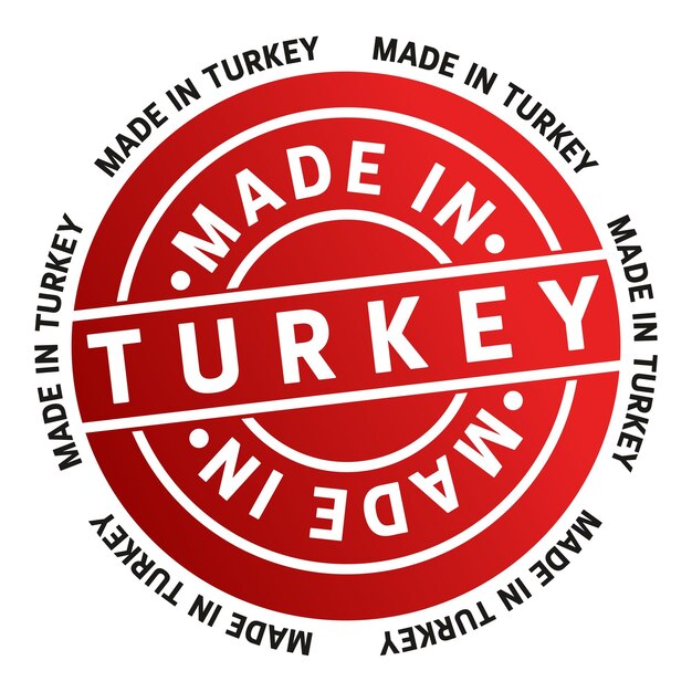 Vector gemaakt in turkije icoon. logo ontwerp