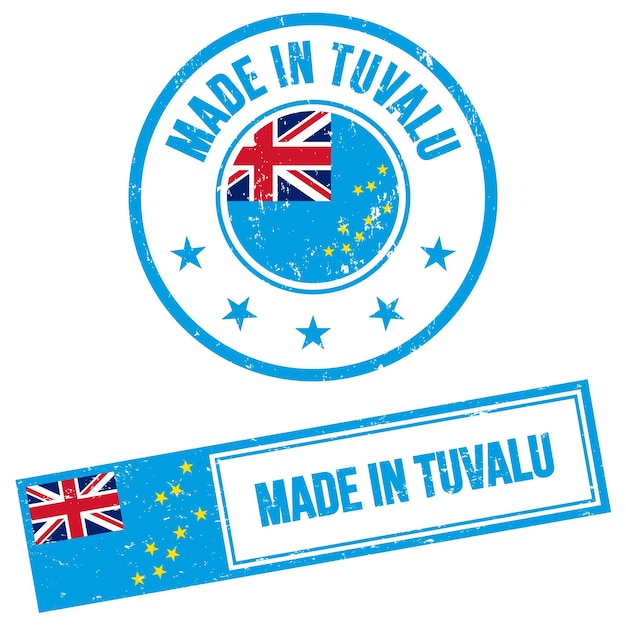 Vector gemaakt in tuvalu sign grunge stijl