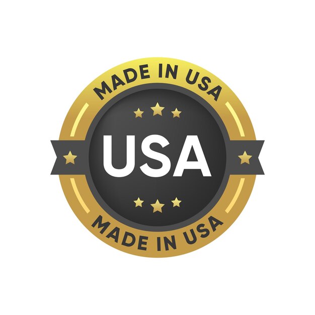 Gemaakt in USA stempel badge vector ontwerp