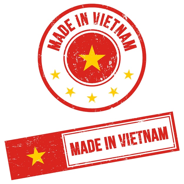 Vector gemaakt in vietnam stamp sign grunge stijl