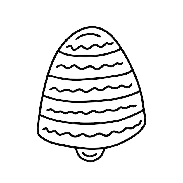 Gember cookie bell vectorillustratie Hand getrokken bell gember brood doodle