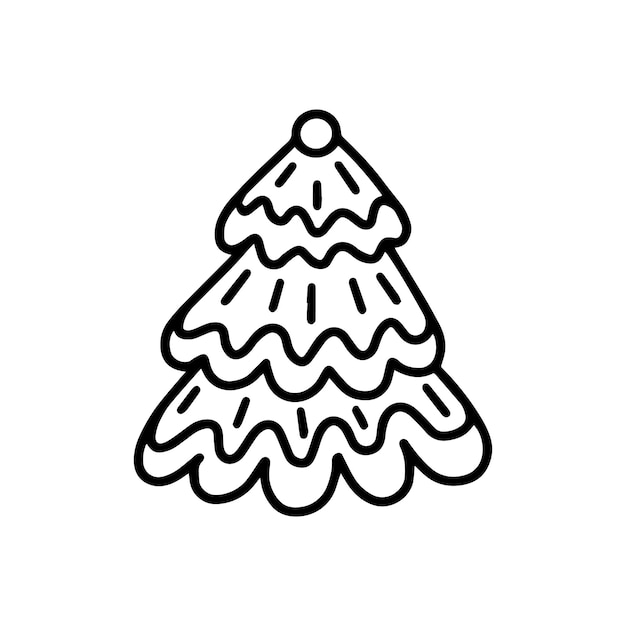 Gemberkoekjes kerstboom doodle-stijl