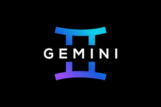 Gemini logo ontwerp vector sjabloon