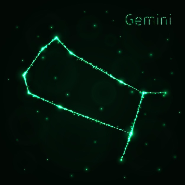 Gemini silhouette of lights