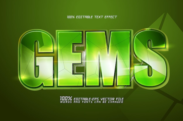 gems text effect