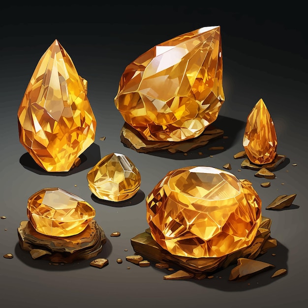 Vettore gioielli di pietre preziose gemma cristallina diamante prezioso pietra riflessione gioiello di lusso sfondo minerale ex