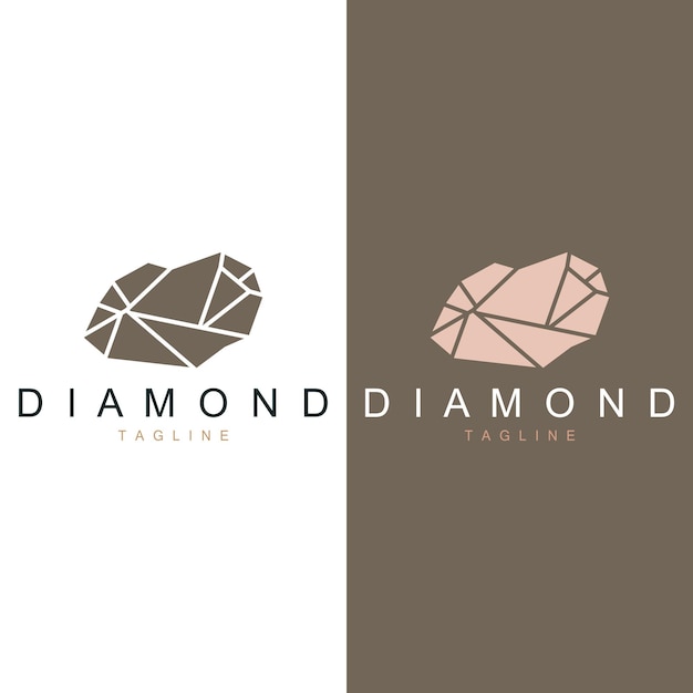 Gemstone Logo Stone Jewelry Vector Template Premium