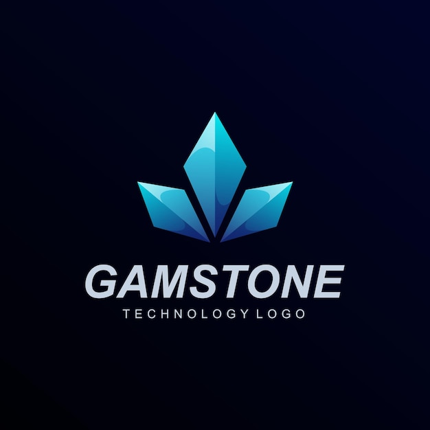 Gemstones gradient color logo template design