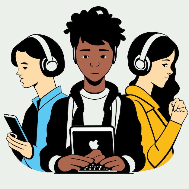 Vector gen z lifestyle artwork