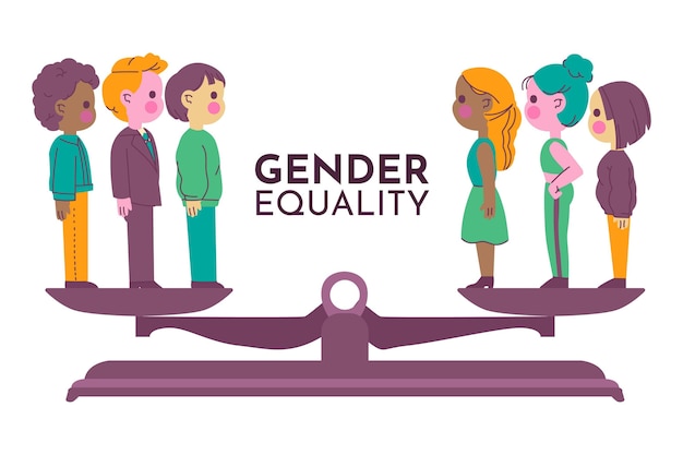 Vector gender equality concept