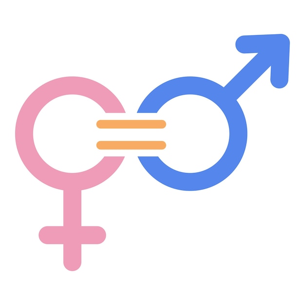 Vector gender equality sign flat style
