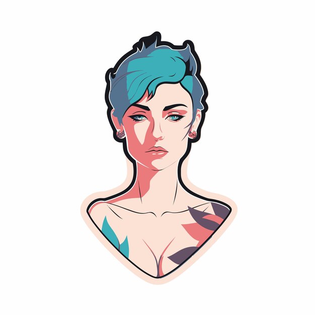 gender fluid tattoo Sticker Die