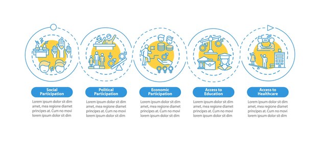 Gender gap criteria infographic template