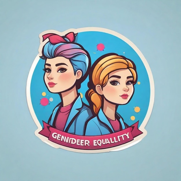 Gender gelijkheid cartoon vector achtergrond