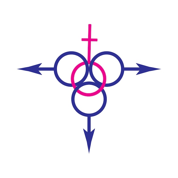 Vector gender icon logo vekto