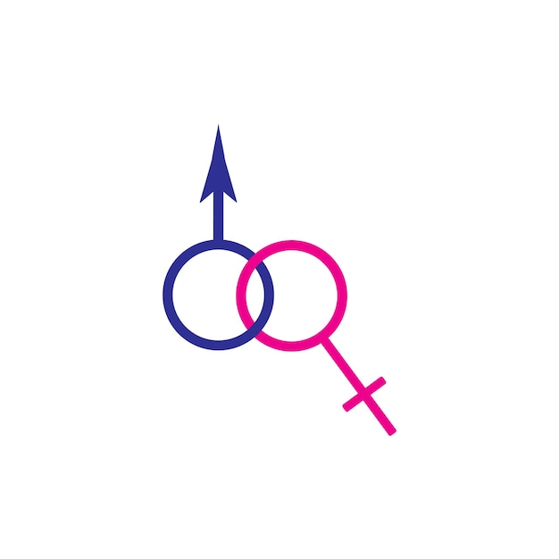 Gender icon logo vekto