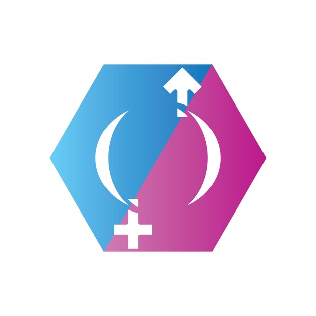 Логотип с гендерной иллюстрацией