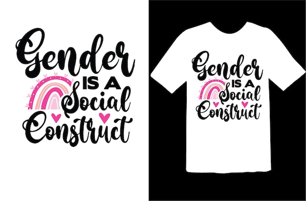 Дизайн футболки «Гендер — это социальный конструкт»