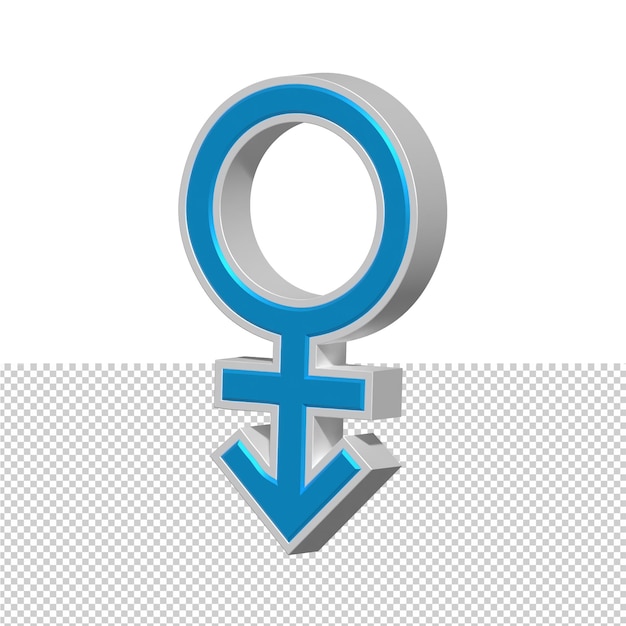 Gender reveal 3D symbol