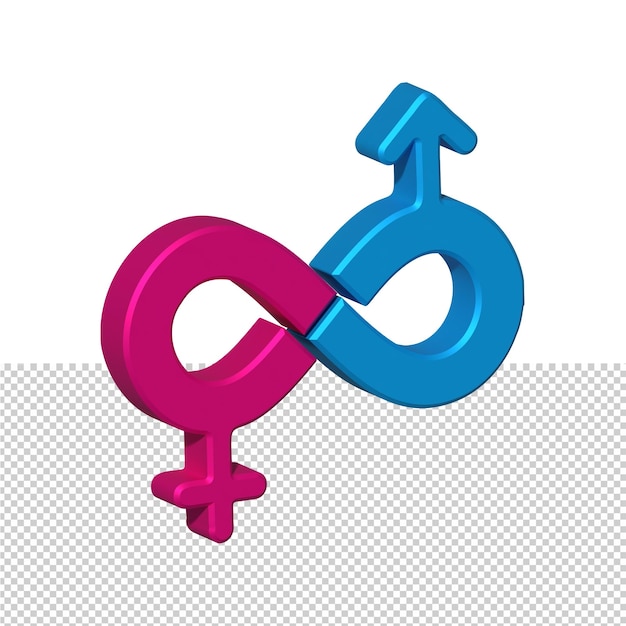 Vector gender reveal 3d symbol