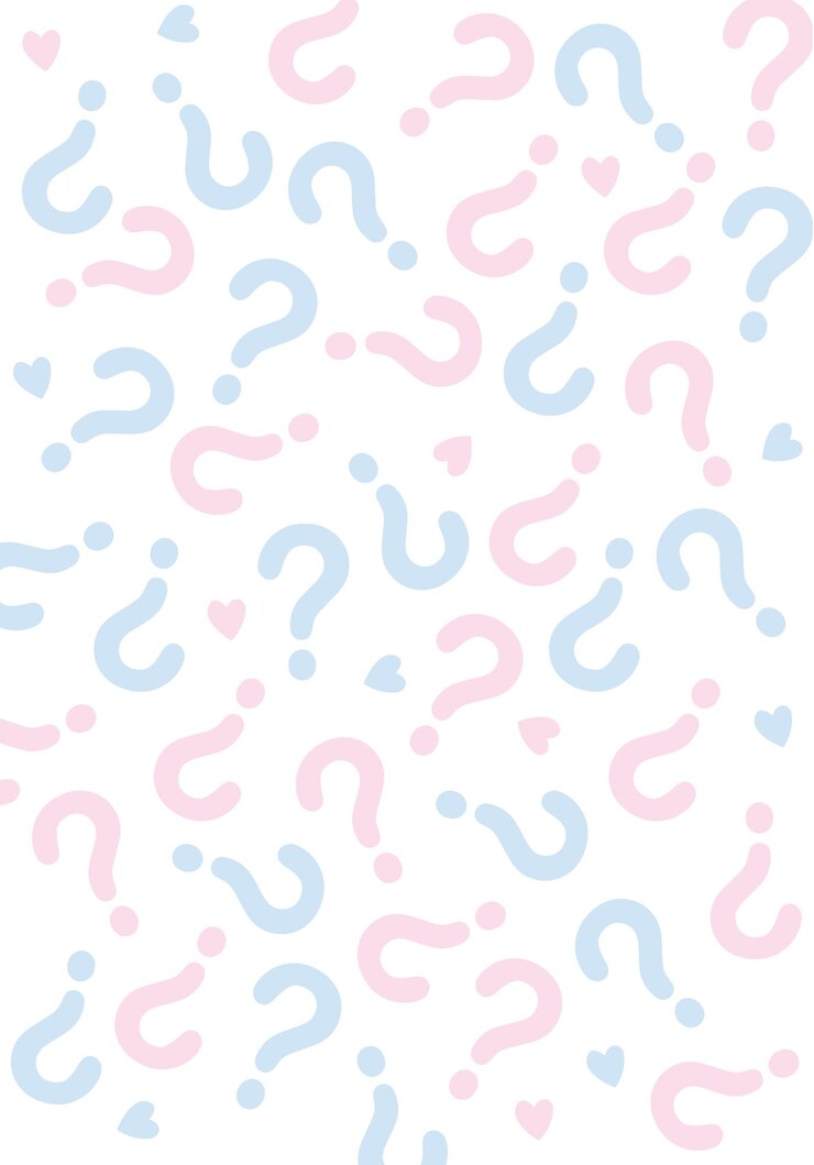 Vector gender reveal cute print