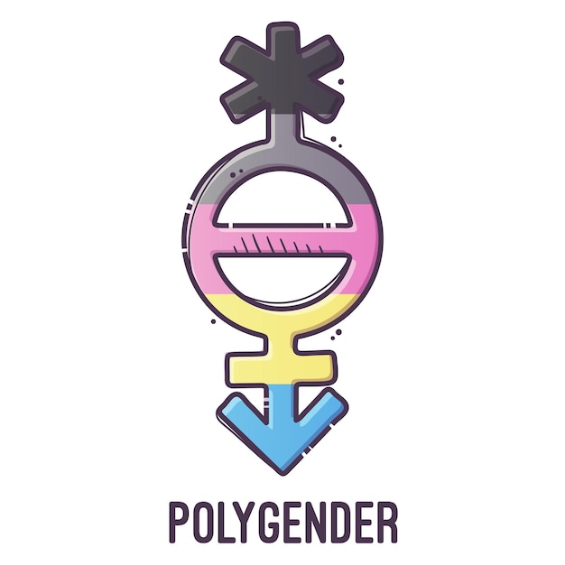 Gender symbols collections Signs of sexual orientation Vector