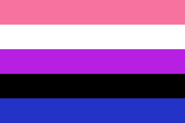 Genderfluid pride flag in shape LGBT pride flag in shape