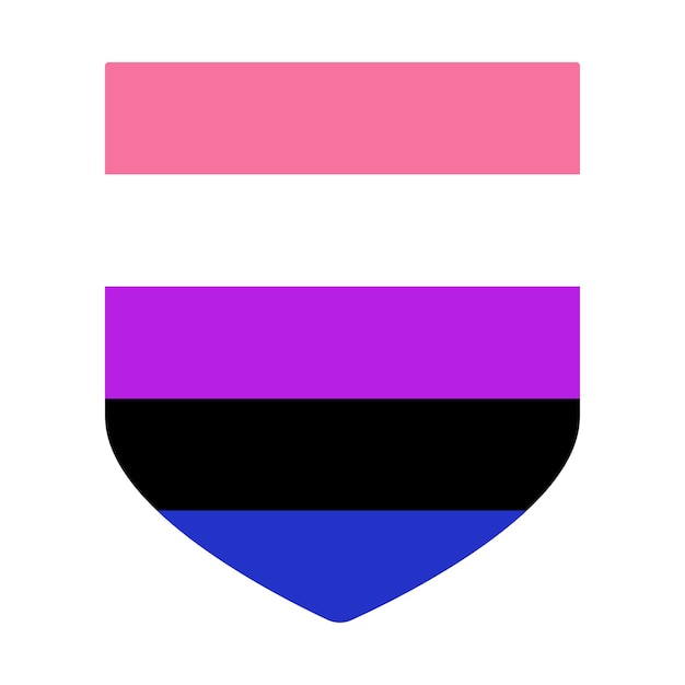 Premium Vector | Genderfluid pride flag in shape lgbt pride flag in shape