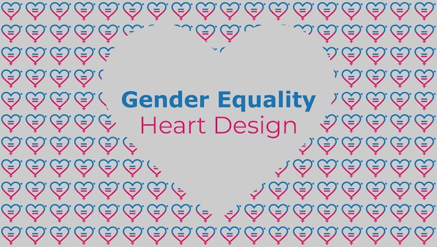 Gendergelijkheid hart patroon kleurrijk ontwerp