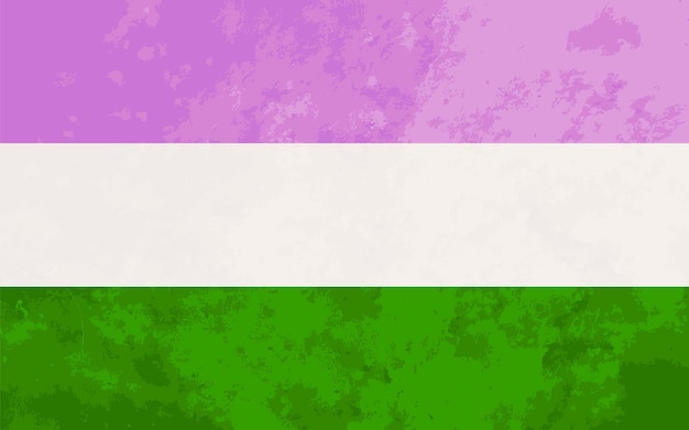 Genderqueer sign, genderqueer pride flag with texture