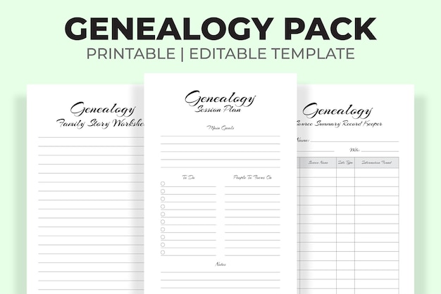 genealogie planner pakket